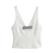 Blusa Feminina com Laço em Strass Cecília Forglows