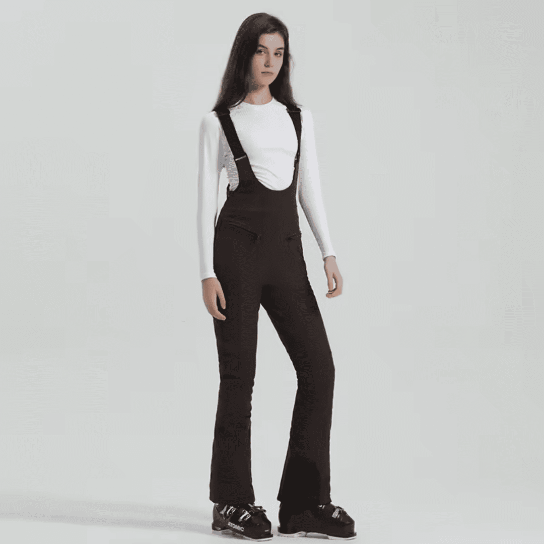 Calça Feminina com Alças para Neve Impermeável Forglows