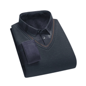 Suéter Masculino com Camisa Falsa Forglows