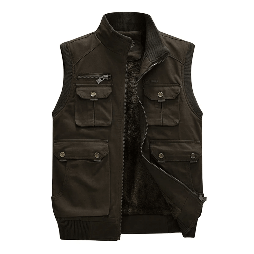 Colete Masculino com Bolsos Peluciado Forglows