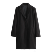 Sobretudo Feminino Lã Batida Breasted Forglows