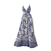 Vestido Feminino Estampado Longo Porto Forglows