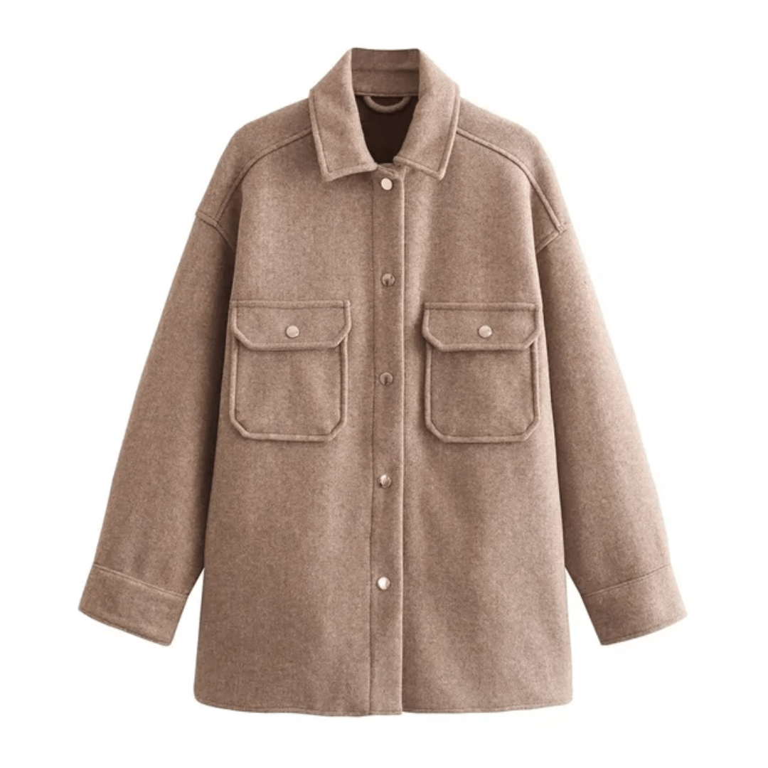 Jaqueta tipo Camisa Feminina Oversized Soft Forglows