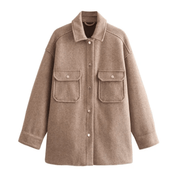 Jaqueta tipo Camisa Feminina Oversized Soft Forglows