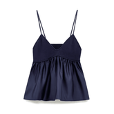 Blusa Feminina de Alcinha Detalhe em Tricot