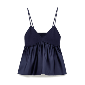 Blusa Feminina de Alcinha Detalhe em Tricot