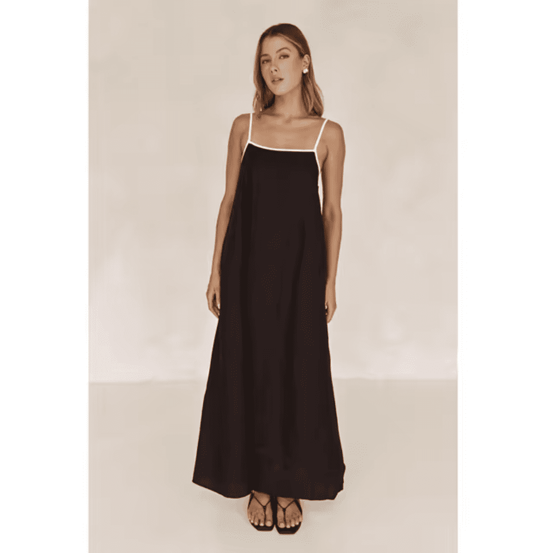 Vestido Maxi Feminino em Linho Forglows