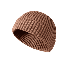 Gorro Unissex em Tricô com Dobra na Barra