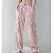 Calça Feminina Cargo Acetinada Forglows