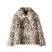 Casaco Feminino de Pele Sintética Leopard Forglows
