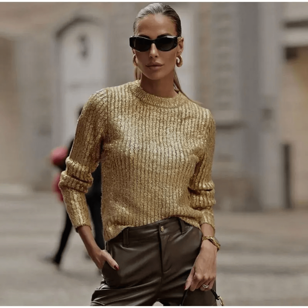 Suéter Feminino de Tricô Craquelado Forglows