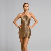 Vestido Feminino de Franja Cintilante Forglows