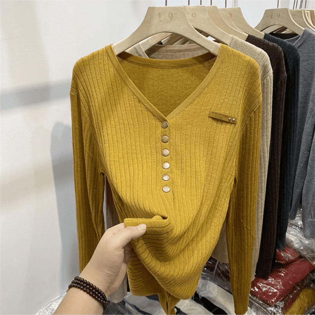 Suéter Feminino com Botões Peluciado Forglows