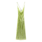 Vestido Feminino Longo com Lantejoulas Forglows