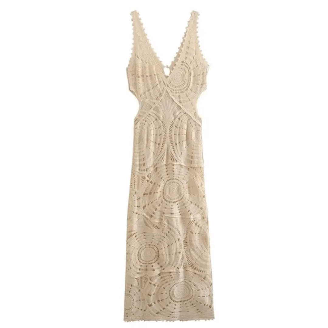 Vestido Feminino Longo de Crochê Búzios Forglows