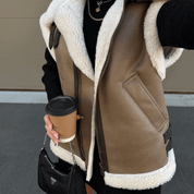 Maxi Colete Feminino com Pelo Forglows