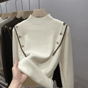 Suéter Feminino Peluciado Botões Forglows