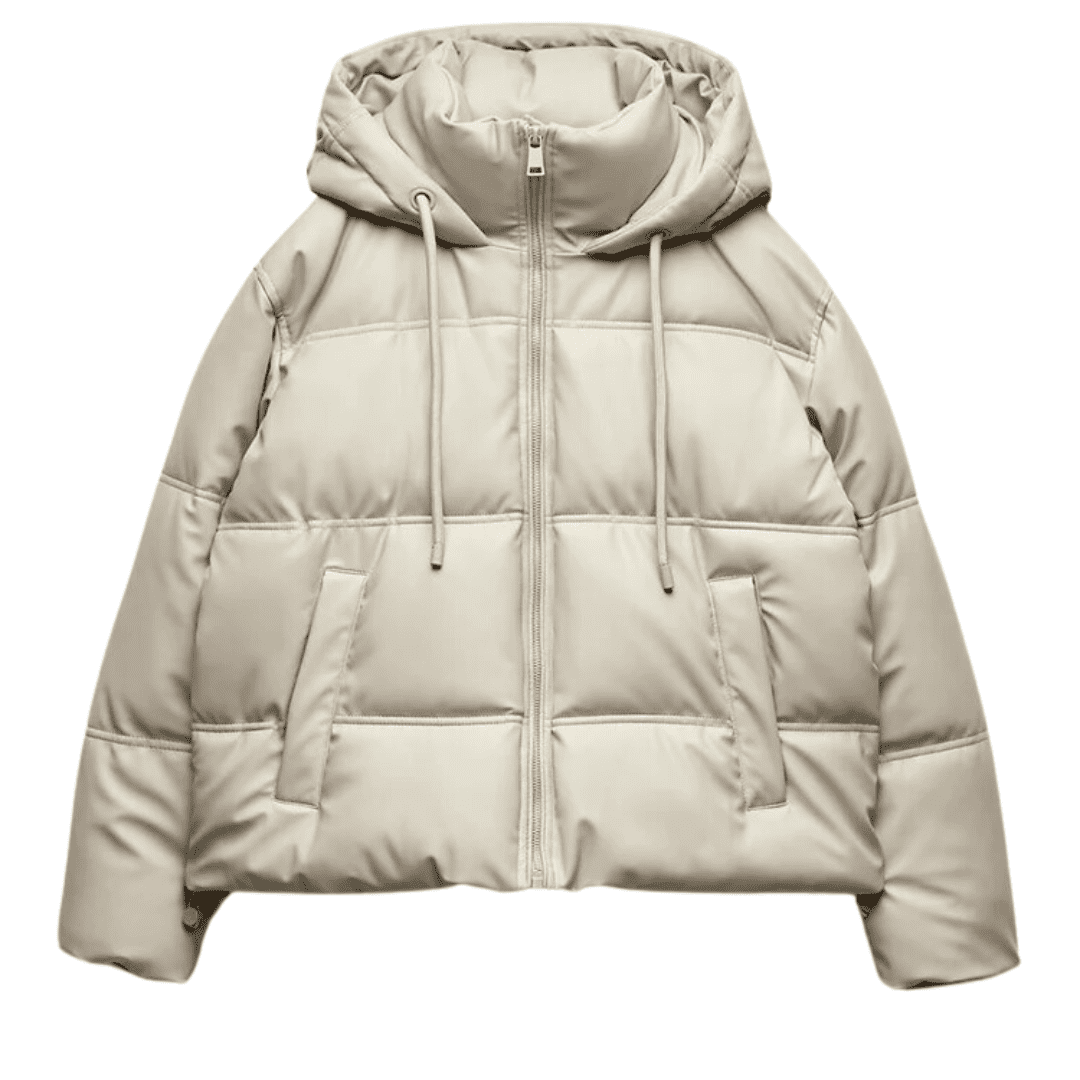 Jaqueta Feminina Puffer com Capuz Forglows