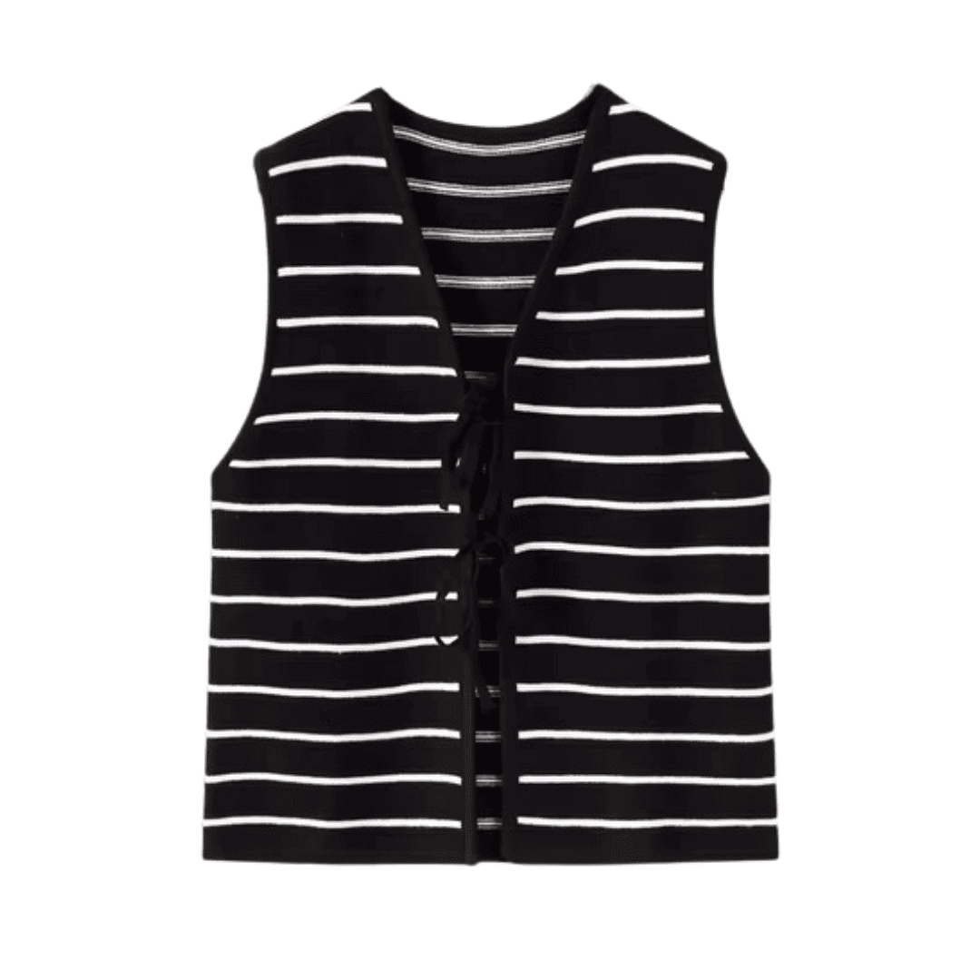 Colete Feminino de Fio com Amarração Aligne Forglows