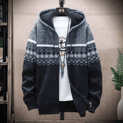 Casaco Masculino de Fio Peluciado com Capuz Estampado Forglows