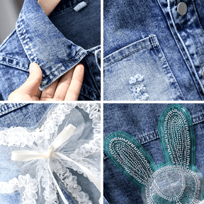 Jaqueta Jeans Infantil Menina