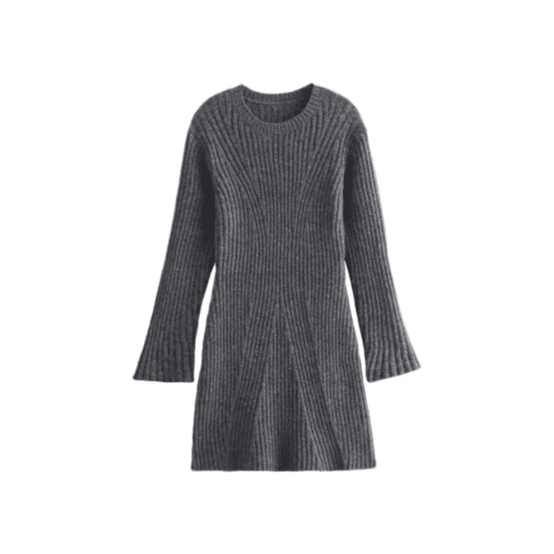 Vestido Feminino de Tricot Canelado Forglows