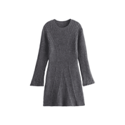 Vestido Feminino de Tricot Canelado Forglows