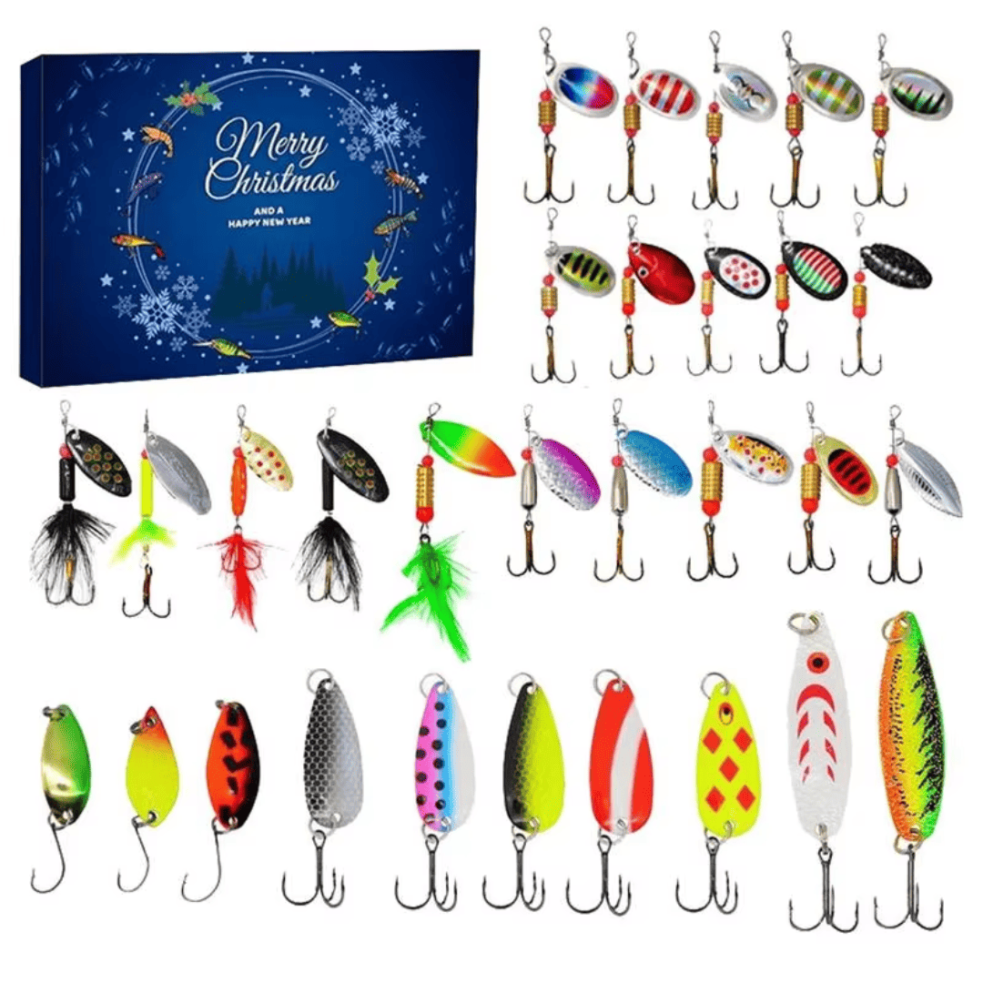 Calendário Contagem Regressiva Forglows + Iscas de Pesca Surpresa