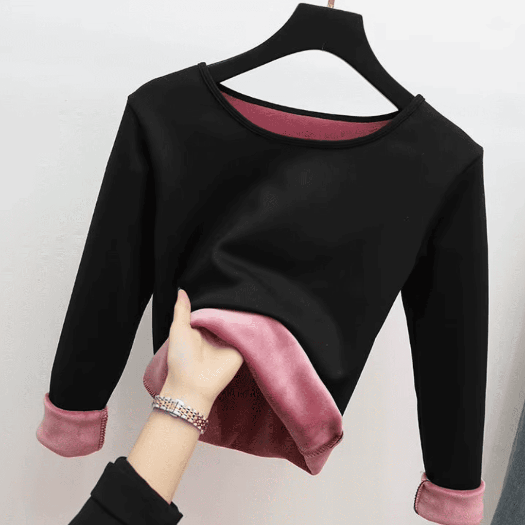 Blusa Feminina Manga Longa Aveludada Forglows