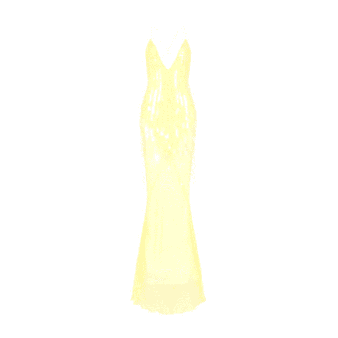 Vestido Feminino Longo com Lantejoulas Forglows