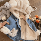 Jaqueta Jeans Infantil Forrada com Pelúcia Forglows