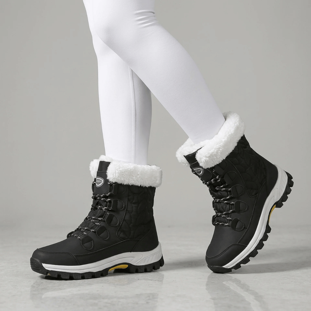 Bota Feminina para Neve com Pelúcia Impermeável Forglows