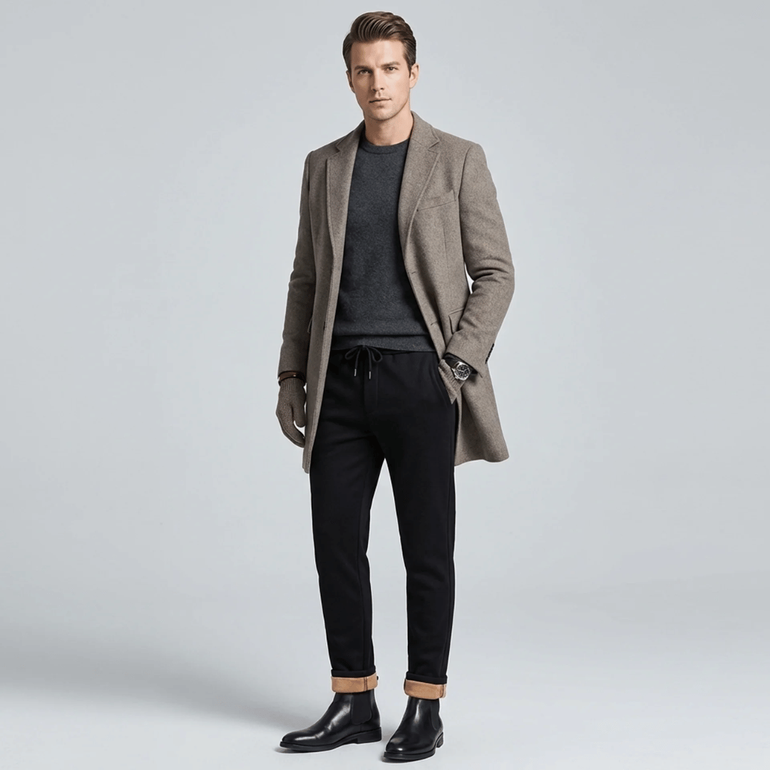 Calça Masculina Casual com Pelúcia Forglows