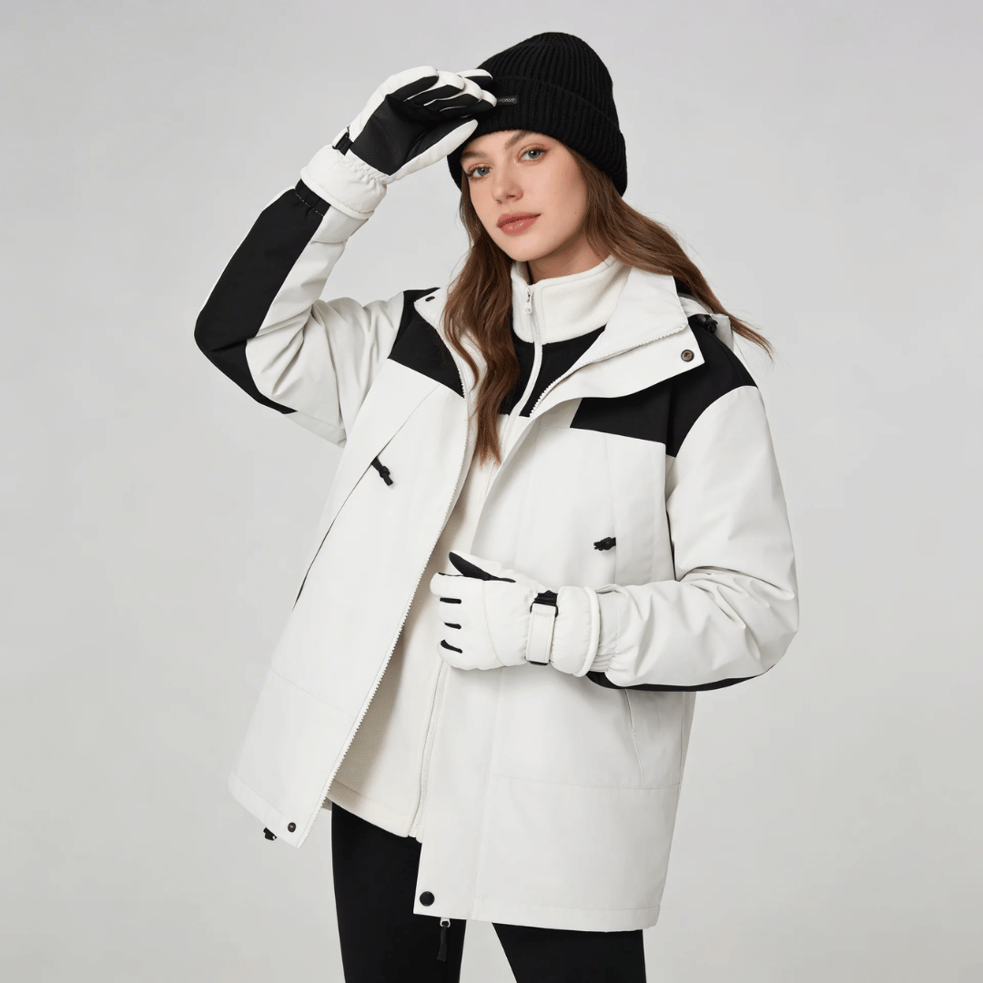 Jaqueta 3 em 1 Impermeável Feminina para Neve Forglows