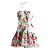 Vestido Feminino em Lastex com Babados Forglows