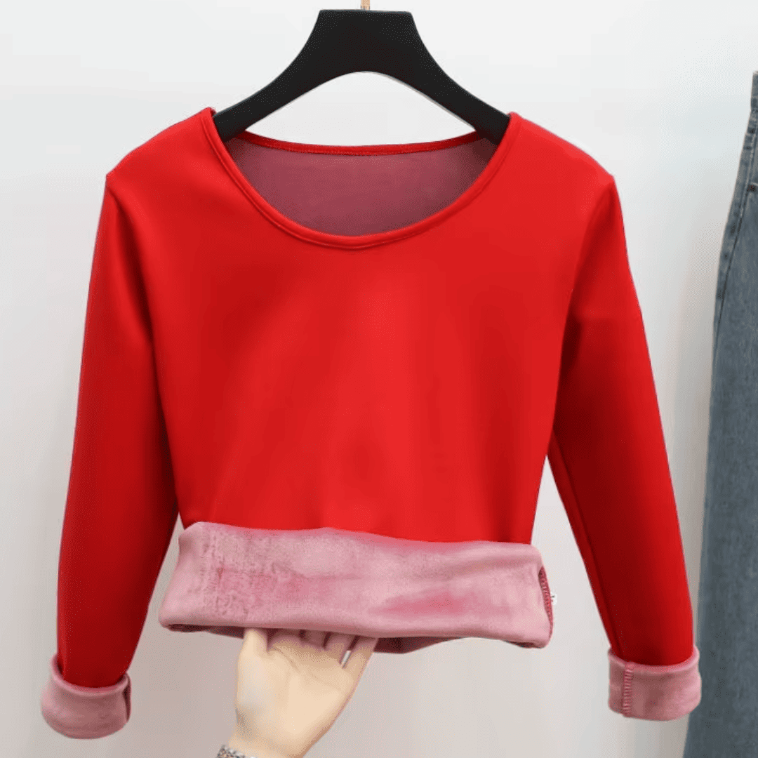 Blusa Feminina Manga Longa Aveludada Forglows