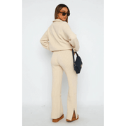 Conjunto Feminino Calça e Casaco Tricot Aerolook Forglows