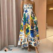 Vestido Feminino Midi Estampado Flora Forglows