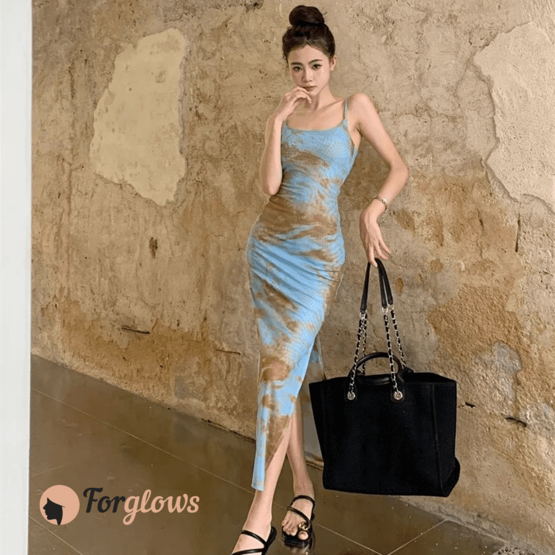 Vestido Feminino Midi em Tule Tie Dye Luiza Forglows