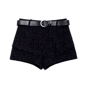 Conjunto Feminino Short e Colete em Tweed