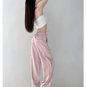 Calça Feminina Cargo Acetinada Forglows