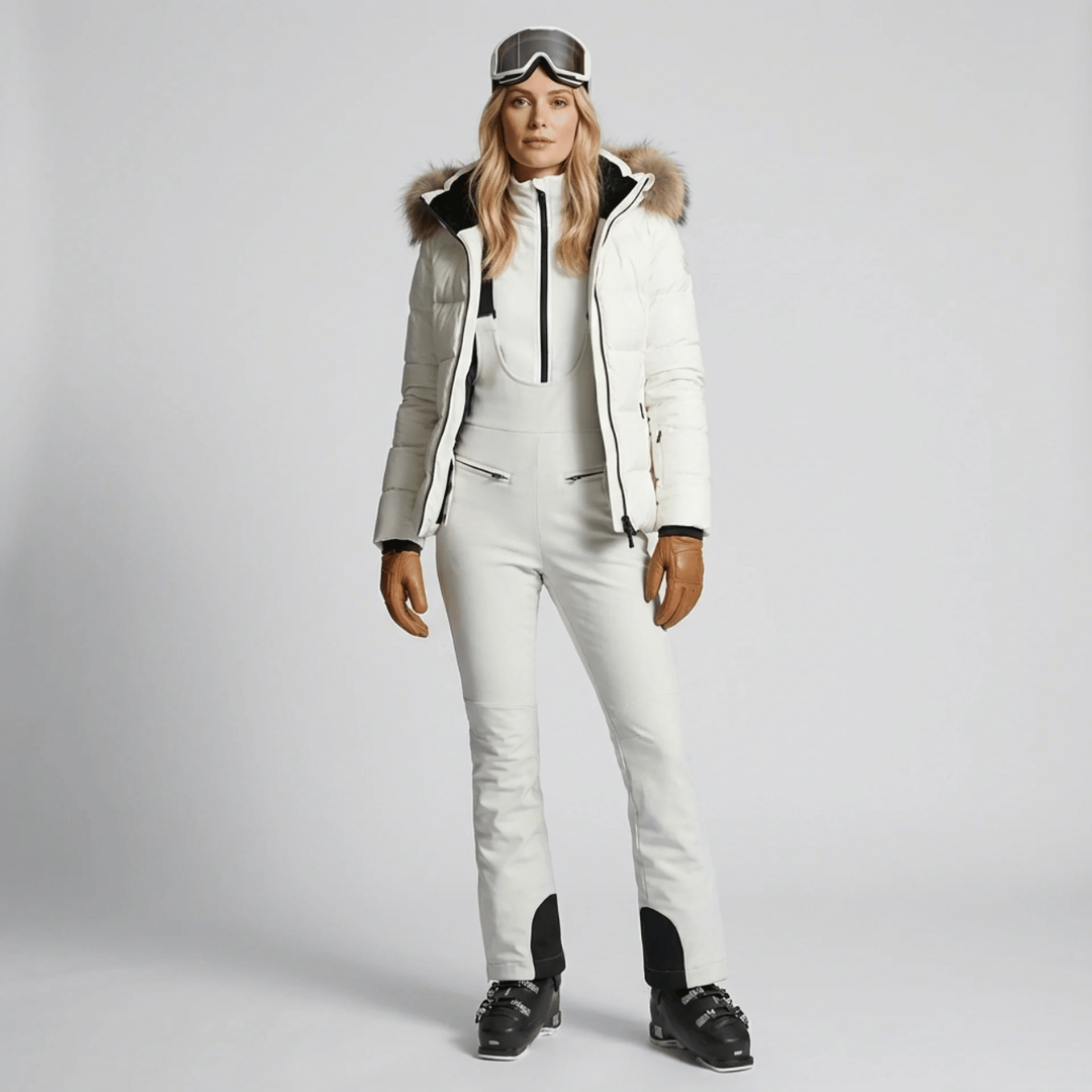 Calça Feminina com Alças para Neve Impermeável Forglows