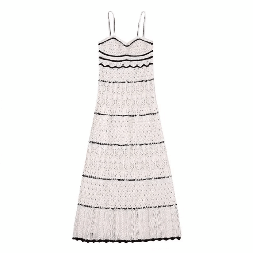 Vestido Feminino Longo Alcinha Crochê Marília Forglows