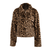 Jaqueta Feminina de Pelos Leopard Forglows