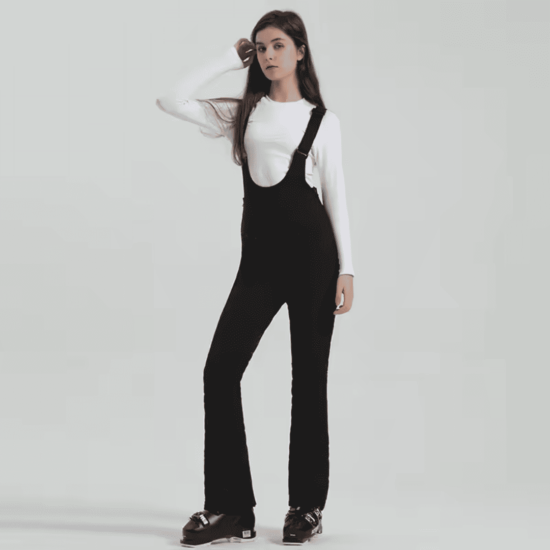 Calça Feminina com Alças para Neve Impermeável Forglows