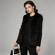 Colete Feminino de Pele Munique Forglows