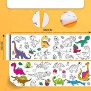 Rolo de 3 Metros de Papel para Colorir Infantil Forglows