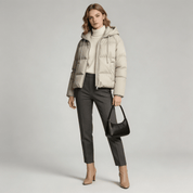 Jaqueta Feminina Puffer com Capuz Forglows