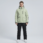 Conjunto de Casaco e Calça com Suspensório Masculino para Neve Forglows