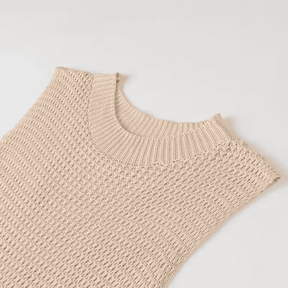Vestido Feminino Curto de Tricô com Franjas